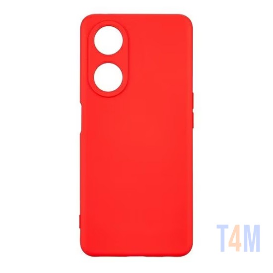 Silicone Case with Camera Shield for Oppo A98 5g Red